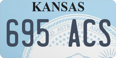 KS license plate 695ACS