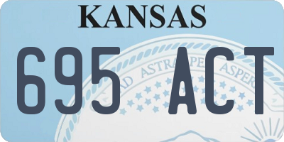 KS license plate 695ACT