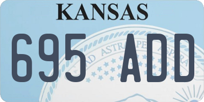 KS license plate 695ADD