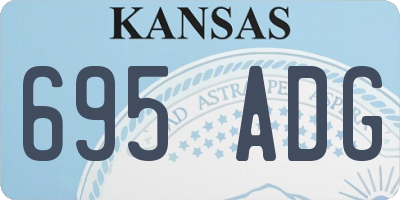 KS license plate 695ADG