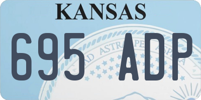 KS license plate 695ADP