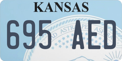KS license plate 695AED