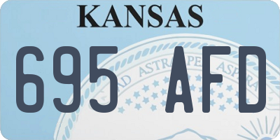 KS license plate 695AFD