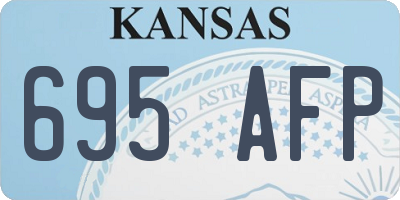 KS license plate 695AFP