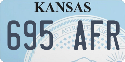 KS license plate 695AFR