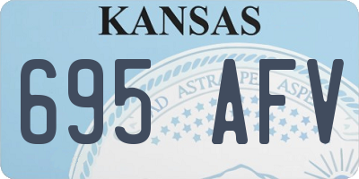 KS license plate 695AFV