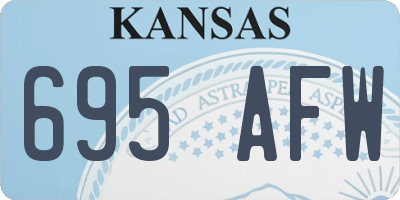 KS license plate 695AFW