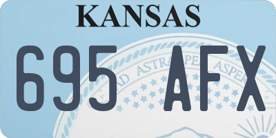 KS license plate 695AFX