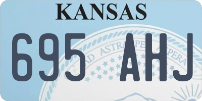 KS license plate 695AHJ