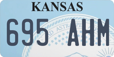 KS license plate 695AHM