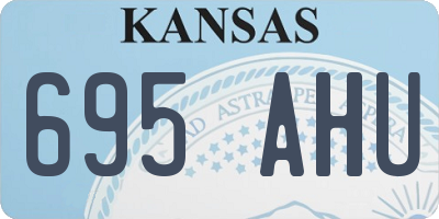 KS license plate 695AHU