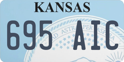 KS license plate 695AIC