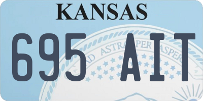 KS license plate 695AIT