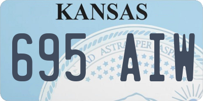 KS license plate 695AIW