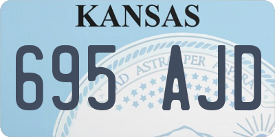 KS license plate 695AJD
