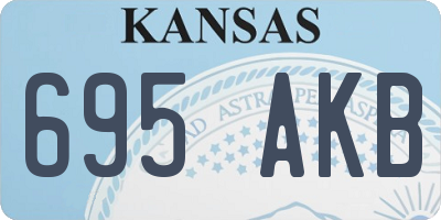 KS license plate 695AKB