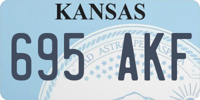 KS license plate 695AKF