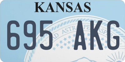 KS license plate 695AKG