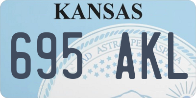 KS license plate 695AKL