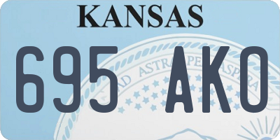 KS license plate 695AKO