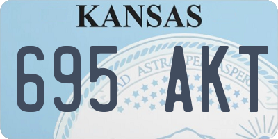 KS license plate 695AKT