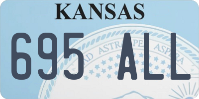 KS license plate 695ALL