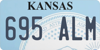 KS license plate 695ALM