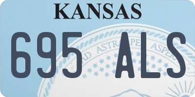KS license plate 695ALS