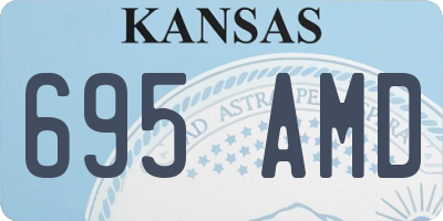 KS license plate 695AMD