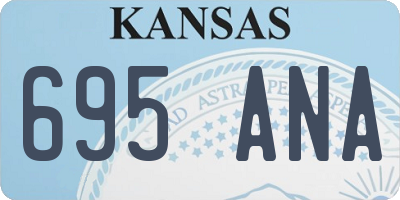 KS license plate 695ANA