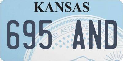 KS license plate 695AND
