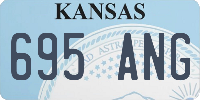 KS license plate 695ANG