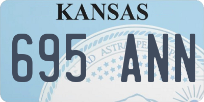 KS license plate 695ANN