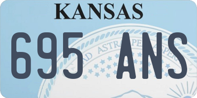 KS license plate 695ANS
