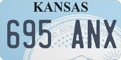 KS license plate 695ANX