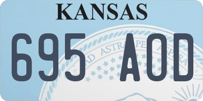 KS license plate 695AOD