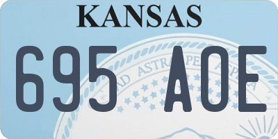 KS license plate 695AOE