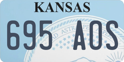 KS license plate 695AOS