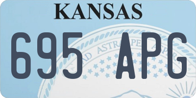KS license plate 695APG