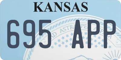 KS license plate 695APP