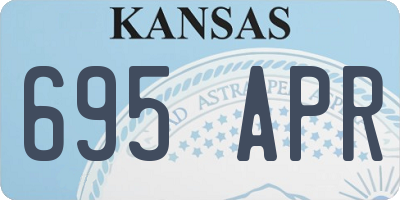 KS license plate 695APR