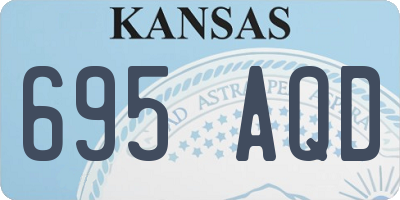 KS license plate 695AQD