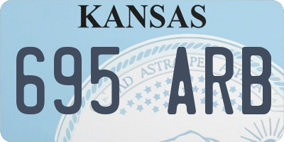 KS license plate 695ARB