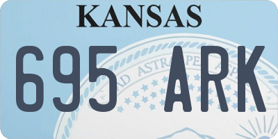 KS license plate 695ARK