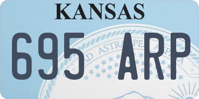 KS license plate 695ARP