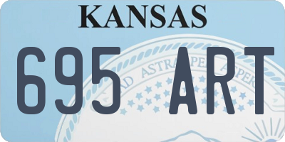 KS license plate 695ART