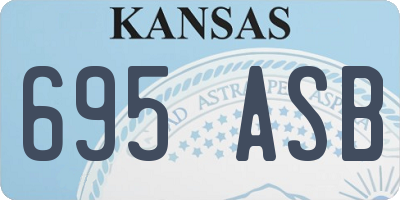KS license plate 695ASB