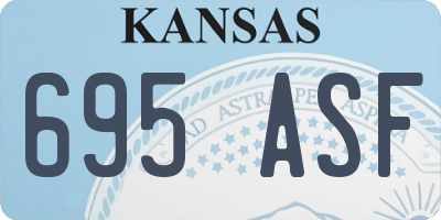 KS license plate 695ASF