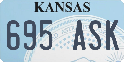 KS license plate 695ASK