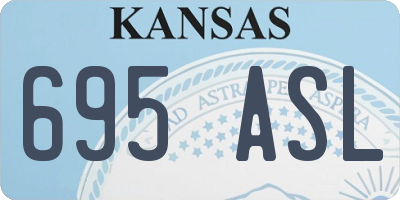KS license plate 695ASL